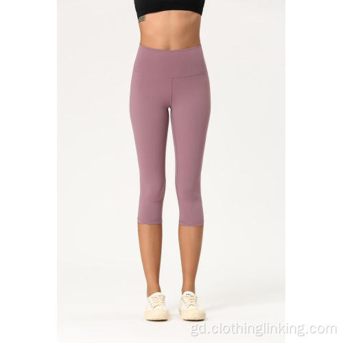 3/4 Pants Yoga Fad Waist Àrd